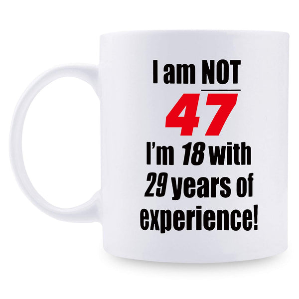 47th Birthday Gifts for Women - 1972 Birthday Gifts for Women, 47 Years Old Birthday Gifts Coffee Mug for Mom, Wife, Friend, Sister, Her, Colleague, Coworker - 11oz