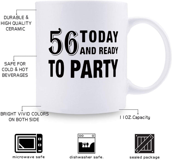 56th Birthday Gifts for Men - 1963 Birthday Gifts for Men, 56 Years Old Birthday Gifts Coffee Mug for Dad, Husband, Friend, Brother, Him, Colleague, Coworker - 11oz