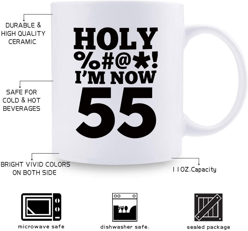 55th Birthday Gifts for Women - 1964 Birthday Gifts for Women, 55 Years Old Birthday Gifts Coffee Mug for Mom, Wife, Friend, Sister, Her, Colleague, Coworker, HOLY MUG - 11oz