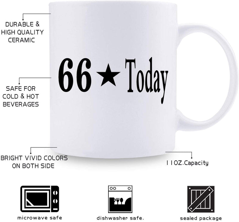 66th Birthday Gifts for Women - 1953 Birthday Gifts for Women, 66 Years Old Birthday Gifts Coffee Mug for Mom, Wife, Friend, Sister, Her, Colleague, Coworker - 11oz