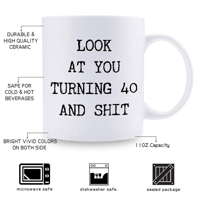 40th Birthday Gifts for Men - 1979 Birthday Gifts for Men, 40 Years Old Birthday Gifts Coffee Mug for Dad, Husband, Friend, Brother, Him, Colleague, Coworker - 11oz