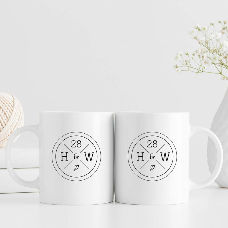 28th Anniversary Gifts - 28th Wedding Anniversary Gifts for Couple, 28 Year Anniversary Gifts 11oz Funny Coffee Mug for Couples, Husband, Hubby, Wife, Wifey, Her, Him, H&W