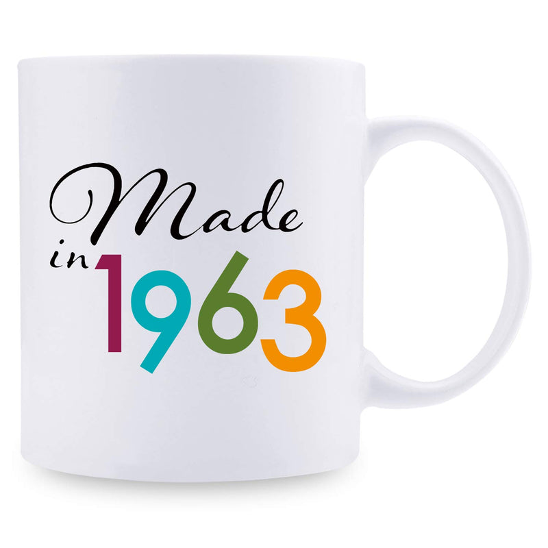 56th Birthday Gifts for Men - 1963 Birthday Gifts for Men, 56 Years Old Birthday Gifts Coffee Mug for Dad, Husband, Friend, Brother, Him, Colleague, Coworker - 11oz