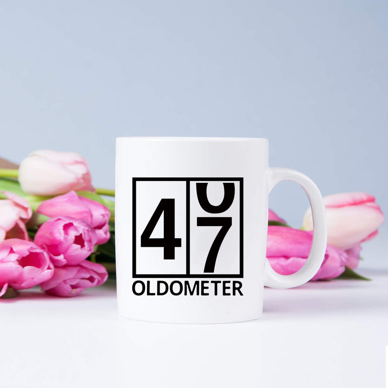 47th Birthday Gifts for Men - 1972 Birthday Gifts for Men, 47 Years Old Birthday Gifts Coffee Mug for Dad, Husband, Friend, Brother, Him, Colleague, Coworker, Oldometer Mug - 11oz