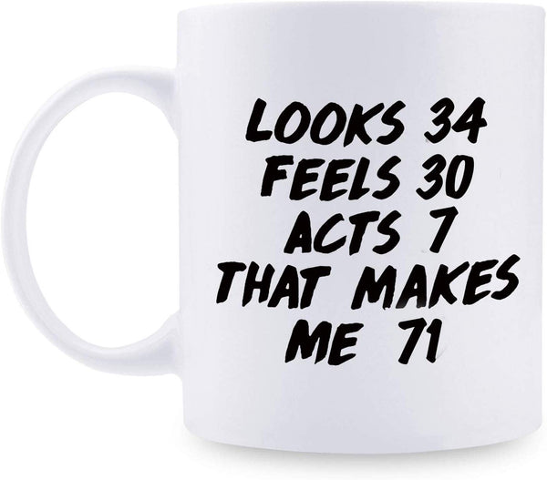 71st Birthday Gifts for Women - 1948 Birthday Gifts for Women, 71 Years Old Birthday Gifts Coffee Mug for Mom, Wife, Friend, Sister, Her, Colleague, Coworker - 11oz