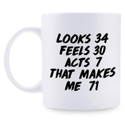 71st Birthday Gifts for Men - 1948 Birthday Gifts for Men, 71 Years Old Birthday Gifts Coffee Mug for Dad, Husband, Friend, Brother, Him, Colleague, Coworker - 11oz