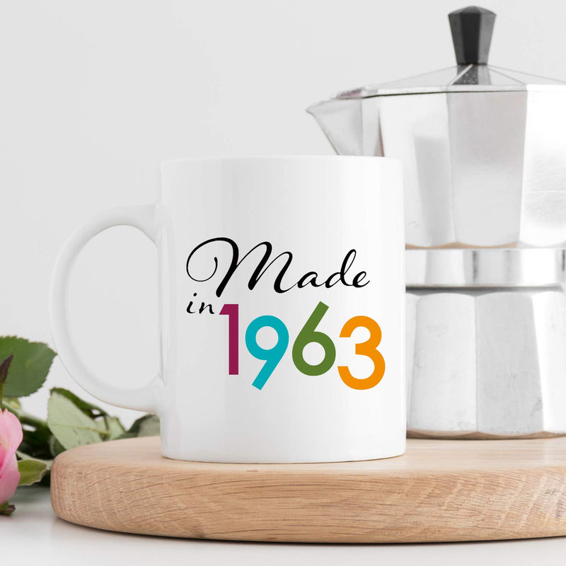 56th Birthday Gifts for Men - 1963 Birthday Gifts for Men, 56 Years Old Birthday Gifts Coffee Mug for Dad, Husband, Friend, Brother, Him, Colleague, Coworker - 11oz