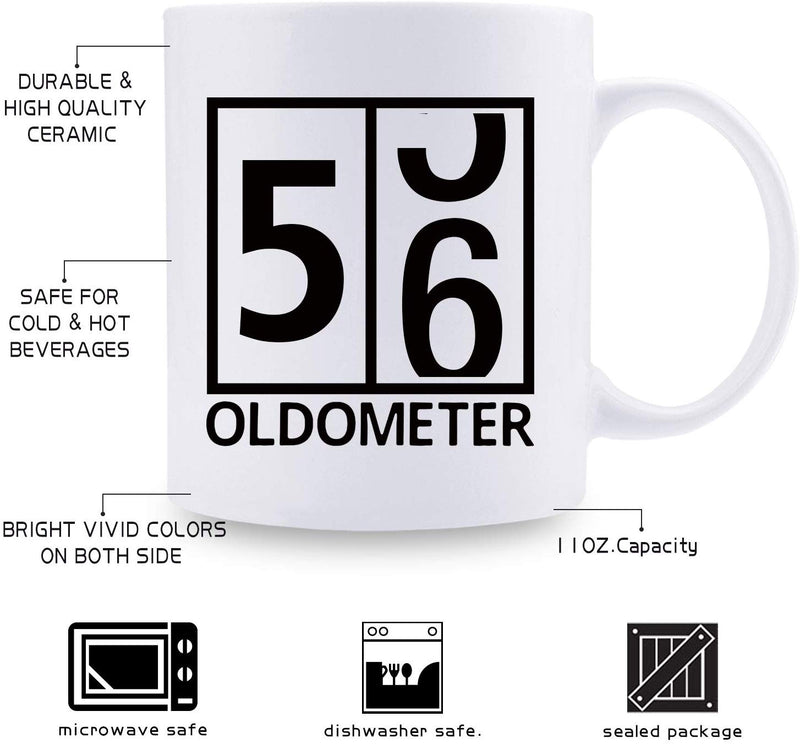 56th Birthday Gifts for Women - 1963 Birthday Gifts for Women, 56 Years Old Birthday Gifts Coffee Mug for Mom, Wife, Friend, Sister, Her, Colleague, Coworker, Oldometer Mug - 11oz