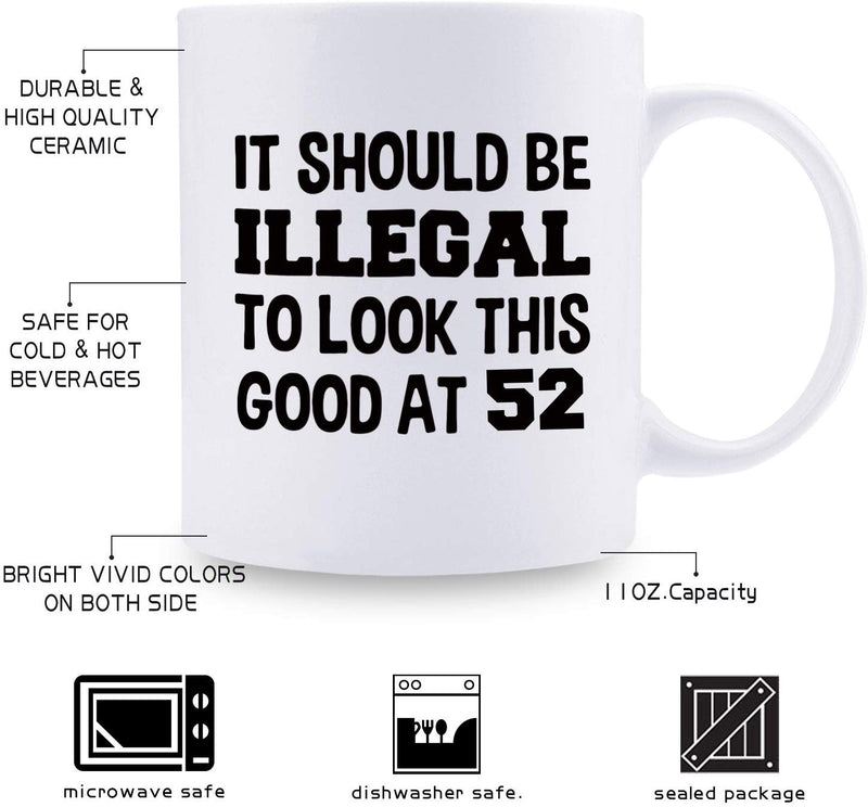 52nd Birthday Gifts for Women - 1967 Birthday Gifts for Women, 52 Years Old Birthday Gifts Coffee Mug for Mom, Wife, Friend, Sister, Her, Colleague, Coworker - 11oz