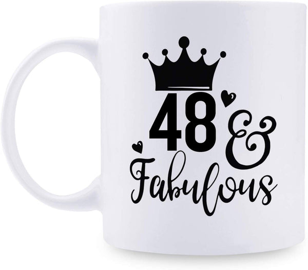 48th Birthday Gifts for Women - 1971 Birthday Gifts for Women, 48 Years Old Birthday Gifts Coffee Mug for Mom, Wife, Friend, Sister, Her, Colleague, Coworker - 11oz