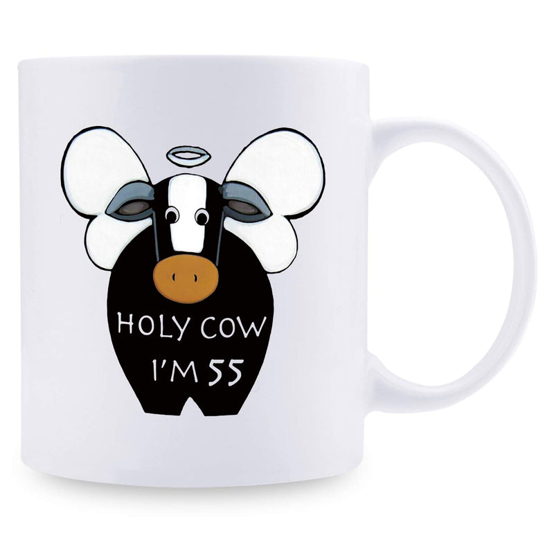 55th Birthday Gifts for Women - 1964 Birthday Gifts for Women, 55 Years Old Birthday Gifts Coffee Mug for Mom, Wife, Friend, Sister, Her, Colleague, Coworker, HOLY COW MUG - 11oz