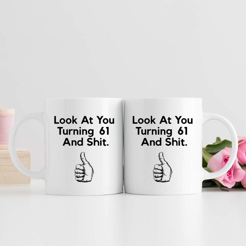 61st Birthday Gifts for Women - 1958 Birthday Gifts for Women, 61 Years Old Birthday Gifts Coffee Mug for Mom, Wife, Friend, Sister, Her, Colleague, Coworker - 11oz