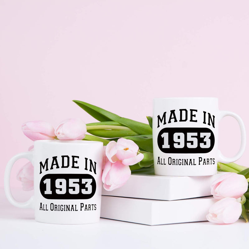 66th Birthday Gifts for Women - 1953 Birthday Gifts for Women, 66 Years Old Birthday Gifts Coffee Mug for Mom, Wife, Friend, Sister, Her, Colleague, Coworker - 11oz