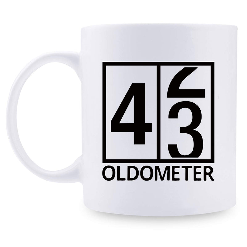 43rd Birthday Gifts for Women - 1976 Birthday Gifts for Women, 43 Years Old Birthday Gifts Coffee Mug for Mom, Wife, Friend, Sister, Her, Colleague, Coworker, Oldometer Mug - 11oz