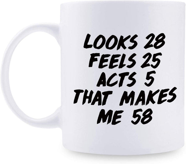 58th Birthday Gifts for Women - 1961 Birthday Gifts for Women, 58 Years Old Birthday Gifts Coffee Mug for Mom, Wife, Friend, Sister, Her, Colleague, Coworker - 11oz