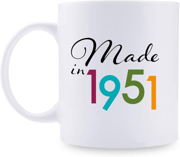 68th Birthday Gifts for Men - 1951 Birthday Gifts for Men, 68 Years Old Birthday Gifts Coffee Mug for Dad, Husband, Friend, Brother, Him, Colleague, Coworker - 11oz