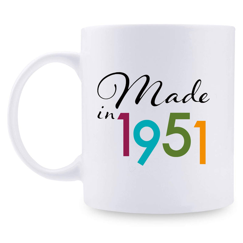 68th Birthday Gifts for Women - 1951 Birthday Gifts for Women, 68 Years Old Birthday Gifts Coffee Mug for Mom, Wife, Friend, Sister, Her, Colleague, Coworker - 11oz