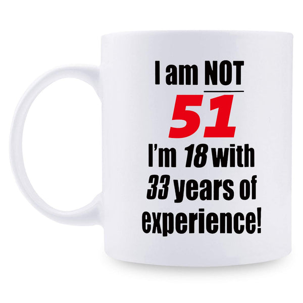 51st Birthday Gifts for Men - 1968 Birthday Gifts for Men, 51 Years Old Birthday Gifts Coffee Mug for Dad, Husband, Friend, Brother, Him, Colleague, Coworker - 11oz