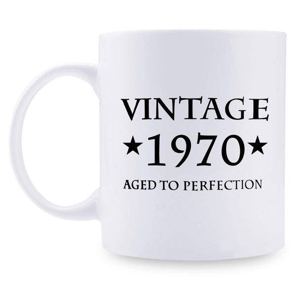 49th Birthday Gifts for Women - 1970 Birthday Gifts for Women, 49 Years Old Birthday Gifts Coffee Mug for Mom, Wife, Friend, Sister, Her, Colleague, Coworker - 11oz