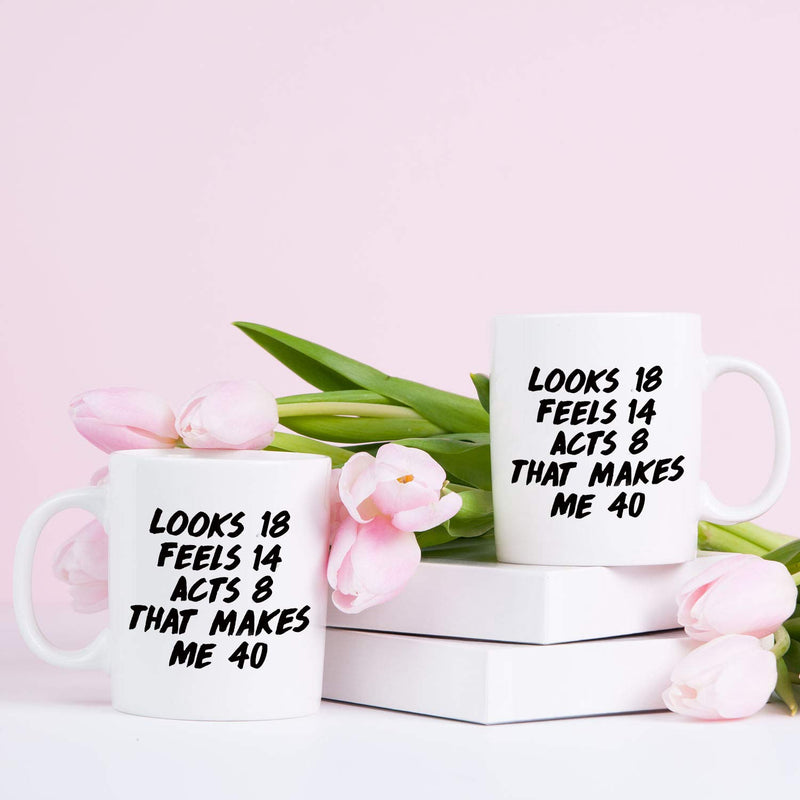 40th Birthday Gifts for Women - 1979 Birthday Gifts for Women, 40 Years Old Birthday Gifts Coffee Mug for Mom, Wife, Friend, Sister, Her, Colleague, Coworker - 11oz