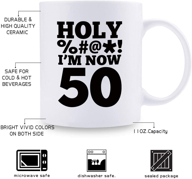 50th Birthday Gifts for Women - 1969 Birthday Gifts for Women, 50 Years Old Birthday Gifts Coffee Mug for Mom, Wife, Friend, Sister, Her, Colleague, Coworker, HOLY MUG - 11oz