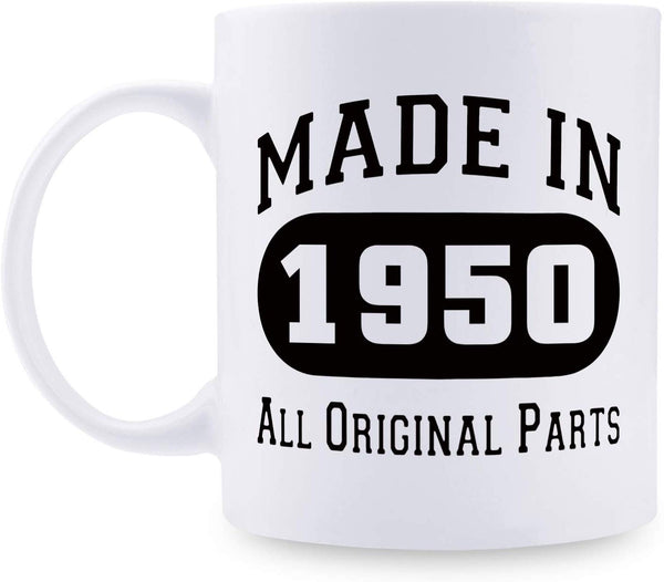 69th Birthday Gifts for Men - 1950 Birthday Gifts for Men, 69 Years Old Birthday Gifts Coffee Mug for Dad, Husband, Friend, Brother, Him, Colleague, Coworker - 11oz