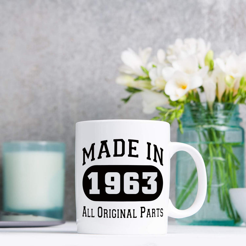 56th Birthday Gifts for Men - 1963 Birthday Gifts for Men, 56 Years Old Birthday Gifts Coffee Mug for Dad, Husband, Friend, Brother, Him, Colleague, Coworker - 11oz