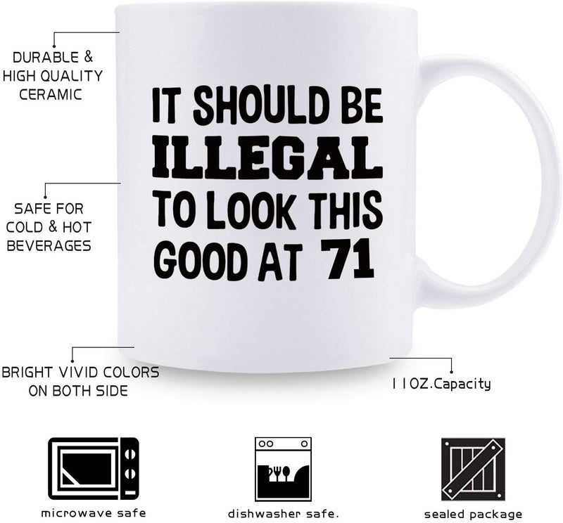 71st Birthday Gifts for Women - 1948 Birthday Gifts for Women, 71 Years Old Birthday Gifts Coffee Mug for Mom, Wife, Friend, Sister, Her, Colleague, Coworker - 11oz