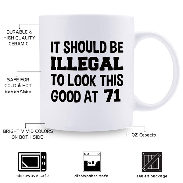 71st Birthday Gifts for Men - 1948 Birthday Gifts for Men, 71 Years Old Birthday Gifts Coffee Mug for Dad, Husband, Friend, Brother, Him, Colleague, Coworker - 11oz