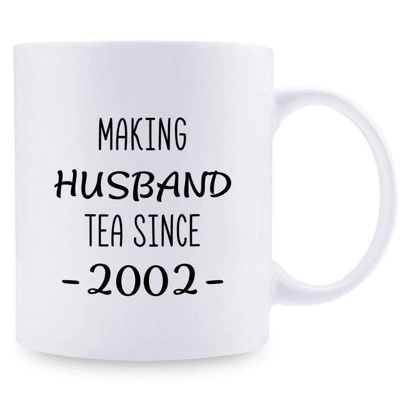 17th Anniversary Gifts - 17th Wedding Anniversary Gifts for Couple, 17 Year Anniversary Gifts 11oz Funny Coffee Mug for Husband, Hubby, Him, making husband tea