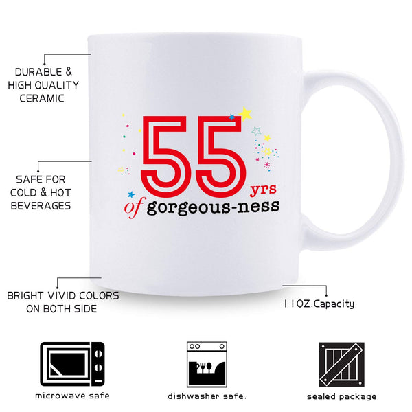 55th Birthday Gifts for Men - 1964 Birthday Gifts for Men, 55 Years Old Birthday Gifts Coffee Mug for Dad, Husband, Friend, Brother, Him, Colleague, Coworker - 11oz