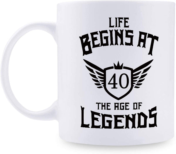 40th Birthday Gifts for Men - 1979 Birthday Gifts for Men, 40 Years Old Birthday Gifts Coffee Mug for Dad, Husband, Friend, Brother, Him, Colleague, Coworker - 11oz