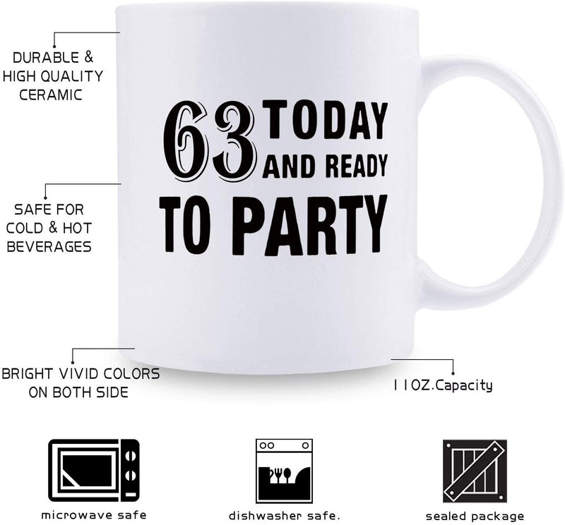 63rd Birthday Gifts for Women - 1956 Birthday Gifts for Women, 63 Years Old Birthday Gifts Coffee Mug for Mom, Wife, Friend, Sister, Her, Colleague, Coworker - 11oz