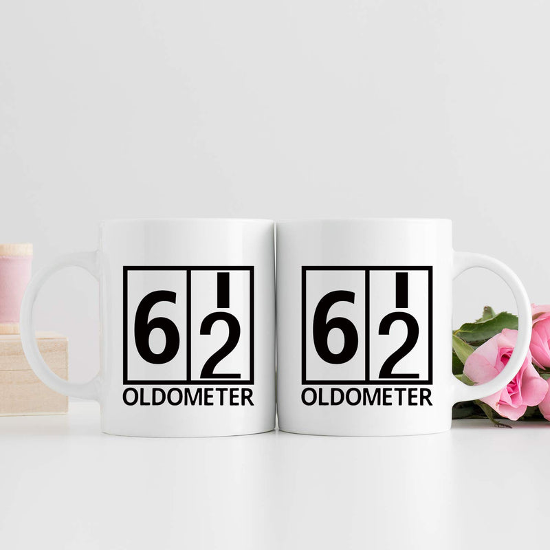 62nd Birthday Gifts for Women - 1957 Birthday Gifts for Women, 62 Years Old Birthday Gifts Coffee Mug for Mom, Wife, Friend, Sister, Her, Colleague, Coworker, Oldometer Mug - 11oz