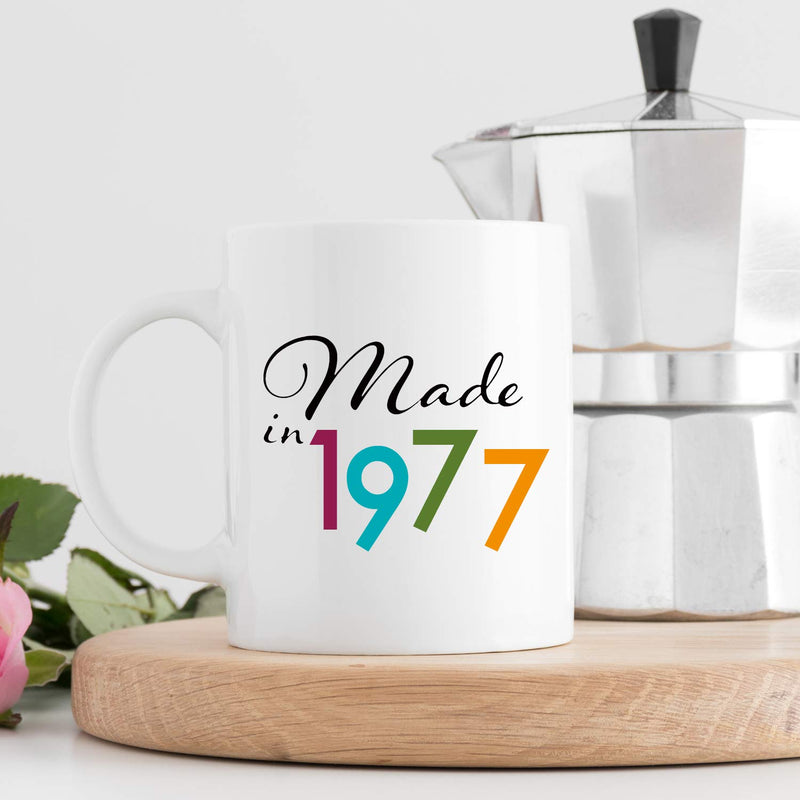 42nd Birthday Gifts for Women - 1977 Birthday Gifts for Women, 42 Years Old Birthday Gifts Coffee Mug for Mom, Wife, Friend, Sister, Her, Colleague, Coworker - 11oz