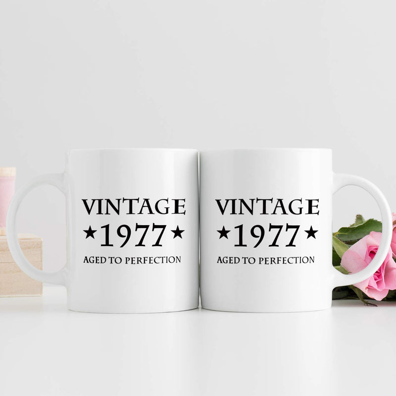 42nd Birthday Gifts for Men - 1977 Birthday Gifts for Men, 42 Years Old Birthday Gifts Coffee Mug for Dad, Husband, Friend, Brother, Him, Colleague, Coworker - 11oz