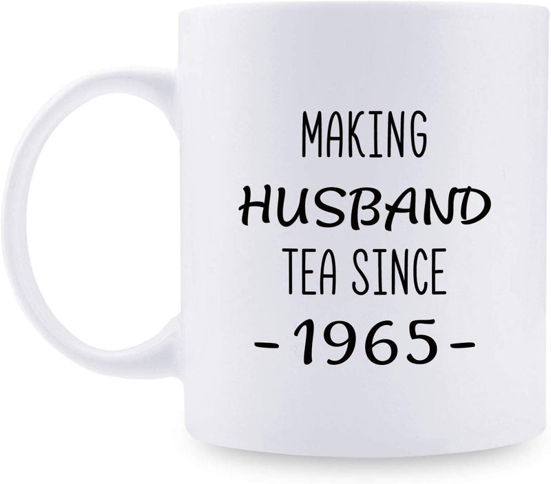 54th Anniversary Gifts - 54th Wedding Anniversary Gifts for Couple, 54 Year Anniversary Gifts 11oz Funny Coffee Mug for Husband, Hubby, Him, making husband tea