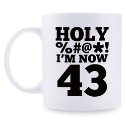 43rd Birthday Gifts for Men - 1976 Birthday Gifts for Men, 43 Years Old Birthday Gifts Coffee Mug for Dad, Husband, Friend, Brother, Him, Colleague, Coworker, HOLY MUG - 11oz