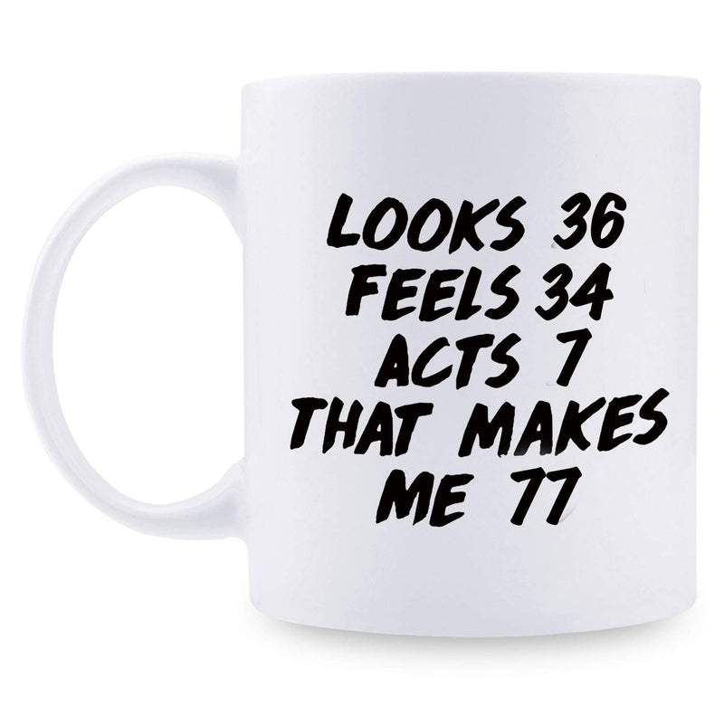 77th Birthday Gifts for Men - 1942 Birthday Gifts for Men, 77 Years Old Birthday Gifts Coffee Mug for Dad, Husband, Friend, Brother, Him, Colleague, Coworker - 11oz