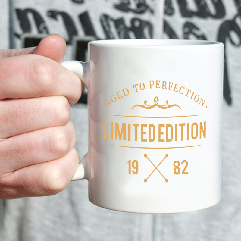 37th Birthday Gifts for Men - 1982 Birthday Gifts for Men, 37 Years Old Birthday Gifts Coffee Mug for Dad, Husband, Friend, Brother, Him, Colleague, Coworker,limited edition mug - 11oz