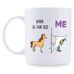 34th Birthday Gifts for Women - 1985 Birthday Gifts for Women, 34 Years Old Birthday Gifts Coffee Mug for Mom, Wife, Friend, Sister, Her, Colleague, Coworker - 11oz