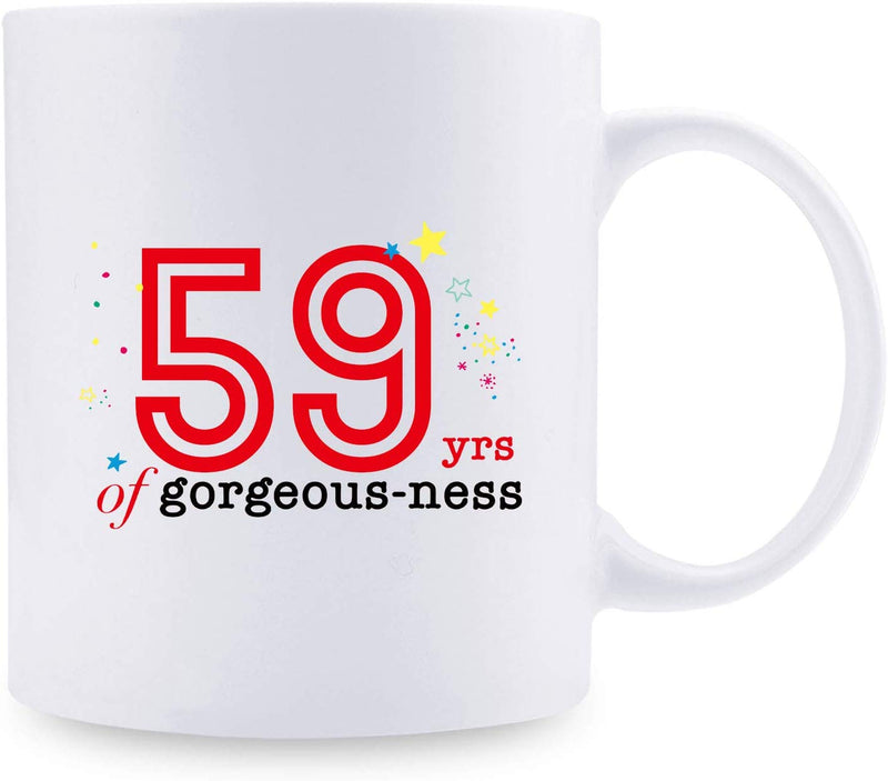 59th Birthday Gifts for Women - 1960 Birthday Gifts for Women, 59 Years Old Birthday Gifts Coffee Mug for Mom, Wife, Friend, Sister, Her, Colleague, Coworker - 11oz