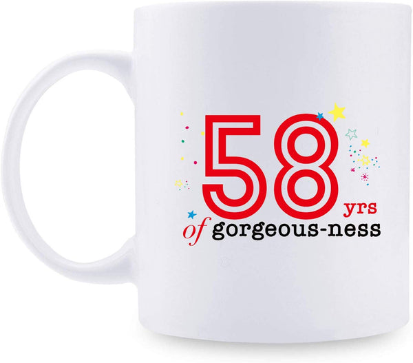 58th Birthday Gifts for Women - 1961 Birthday Gifts for Women, 58 Years Old Birthday Gifts Coffee Mug for Mom, Wife, Friend, Sister, Her, Colleague, Coworker - 11oz