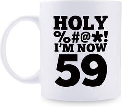 59th Birthday Gifts for Men - 1960 Birthday Gifts for Men, 59 Years Old Birthday Gifts Coffee Mug for Dad, Husband, Friend, Brother, Him, Colleague, Coworker, HOLY MUG - 11oz