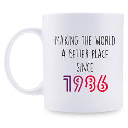 33rd Birthday Gifts for Women - 1986 Birthday Gifts for Women, 33 Years Old Birthday Gifts Coffee Mug for Mom, Wife, Friend, Sister, Her, Colleague, Coworker - 11oz