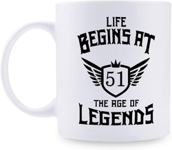 51st Birthday Gifts for Men - 1968 Birthday Gifts for Men, 51 Years Old Birthday Gifts Coffee Mug for Dad, Husband, Friend, Brother, Him, Colleague, Coworker - 11oz