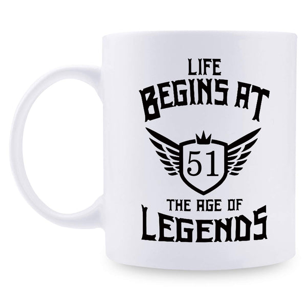 51st Birthday Gifts for Women - 1968 Birthday Gifts for Women, 51 Years Old Birthday Gifts Coffee Mug for Mom, Wife, Friend, Sister, Her, Colleague, Coworker - 11oz