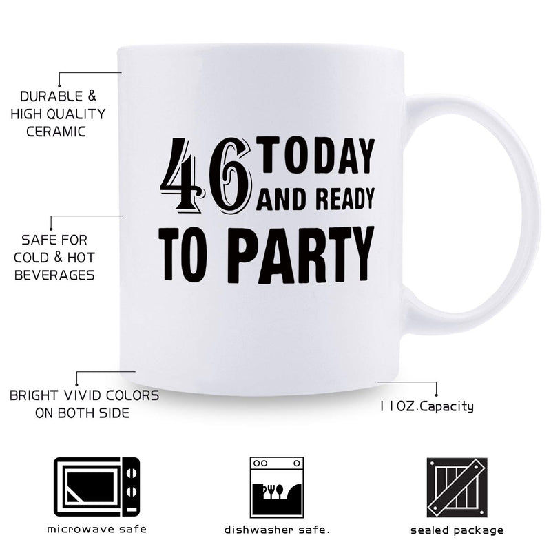 46th Birthday Gifts for Men - 1973 Birthday Gifts for Men, 46 Years Old Birthday Gifts Coffee Mug for Dad, Husband, Friend, Brother, Him, Colleague, Coworker - 11oz