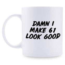 61st Birthday Gifts for Women - 1958 Birthday Gifts for Women, 61 Years Old Birthday Gifts Coffee Mug for Mom, Wife, Friend, Sister, Her, Colleague, Coworker - 11oz