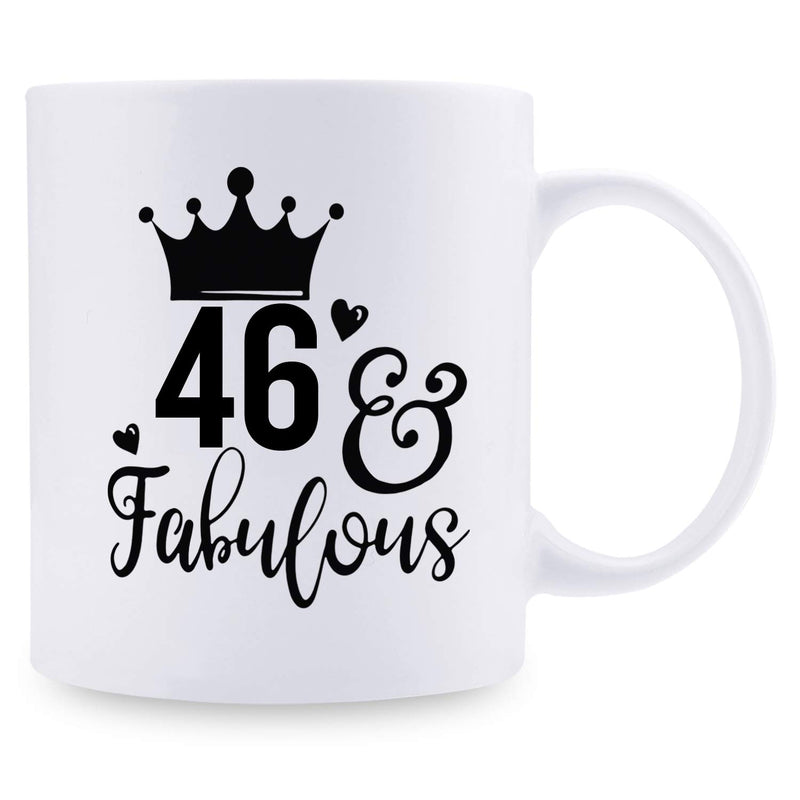 46th Birthday Gifts for Women - 1973 Birthday Gifts for Women, 46 Years Old Birthday Gifts Coffee Mug for Mom, Wife, Friend, Sister, Her, Colleague, Coworker - 11oz